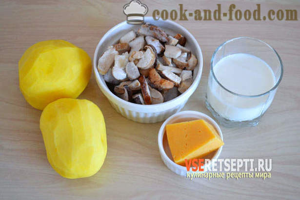 Πατάτα κατσαρόλα με μανιτάρια και τυρί