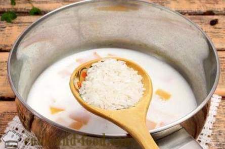 Κολοκύθα χυλό από γάλα ρυζιού
