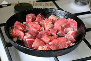 Βόειο κρέας σε ένα τηγάνι