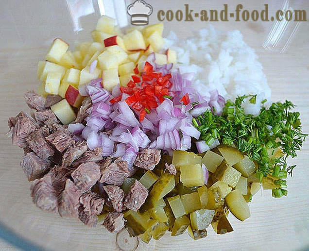 Σαλάτα με βάση το κρέας με ρύζι