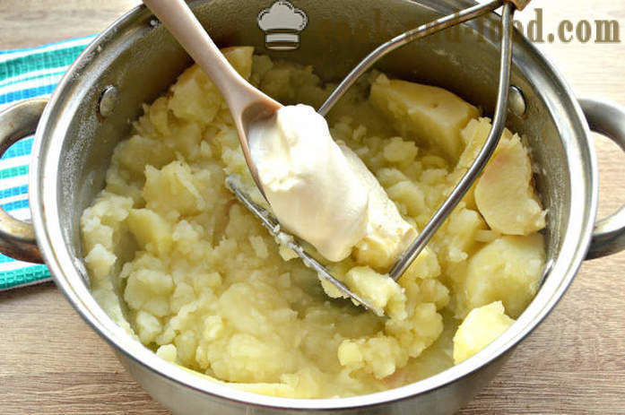 Πατάτες πουρέ με ξινή κρέμα - πώς να μαγειρεύουν πουρέ πατάτας, μια βήμα προς βήμα φωτογραφίες συνταγή