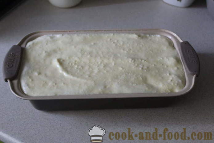 Βανίλια κέικ με αχλάδια και το τυρί σε καλούπια - πώς να ψήνουν ένα κέικ φτιαγμένο από τυρί cottage και τα αχλάδια στο σπίτι, βήμα προς βήμα φωτογραφίες συνταγή