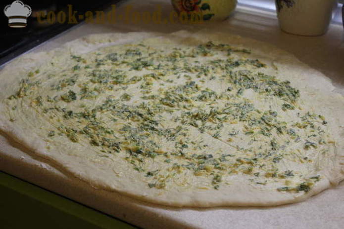 Ρολά Τυρί με σκόρδο και κρεμμύδι - πώς να κάνετε muffins με τυρί και σκόρδο, με μια βήμα προς βήμα φωτογραφίες συνταγή