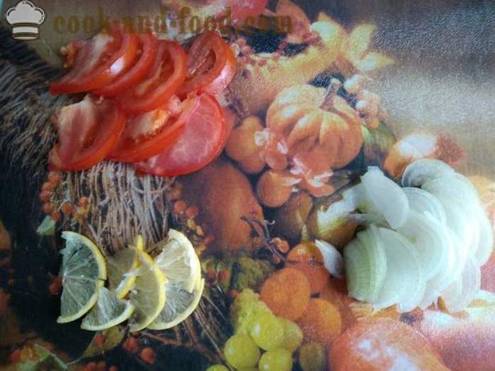 Σκουμπρί στο φούρνο με ντομάτα και λεμόνι στο φύλλο - όπως ψητά σκουμπρί με λεμόνι στο φούρνο, με μια βήμα προς βήμα φωτογραφίες συνταγή
