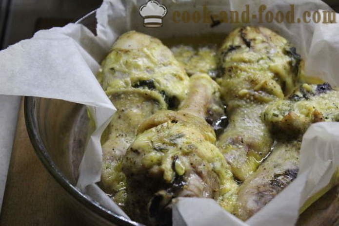 Γεμιστές κνήμη κοτόπουλο στο φούρνο - πώς να μαγειρεύουν ένα νόστιμο κνήμες κοτόπουλο, ένα βήμα προς βήμα φωτογραφίες συνταγή