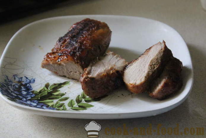 Ψητό χοιρινό κρέας σε αλουμινόχαρτο - και νόστιμα για να μαγειρέψουν το χοιρινό σε σάλτσα σόγιας, ένα βήμα προς βήμα φωτογραφίες συνταγή