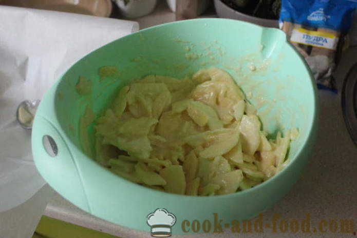 Απλή μηλόπιτα με τζίντζερ γάλα - πώς να ψήνουν μια μηλόπιτα με τζίντζερ στο φούρνο, με μια βήμα προς βήμα φωτογραφίες συνταγή