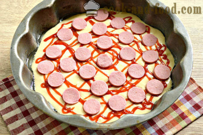 Σπιτική πίτσα σε ένα κτύπημα χωρίς μαγιά - πώς να προετοιμάσει μια γρήγορη πίτσα σε μια πιτσαρία, ένα βήμα προς βήμα φωτογραφίες συνταγή