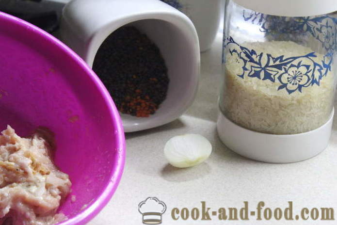 Πιλάφι με φακές, ρύζι και κρέας κοτόπουλου - πώς να μαγειρεύουν το κοτόπουλο ρύζι πιλάφι και φακές, με μια βήμα προς βήμα φωτογραφίες συνταγή