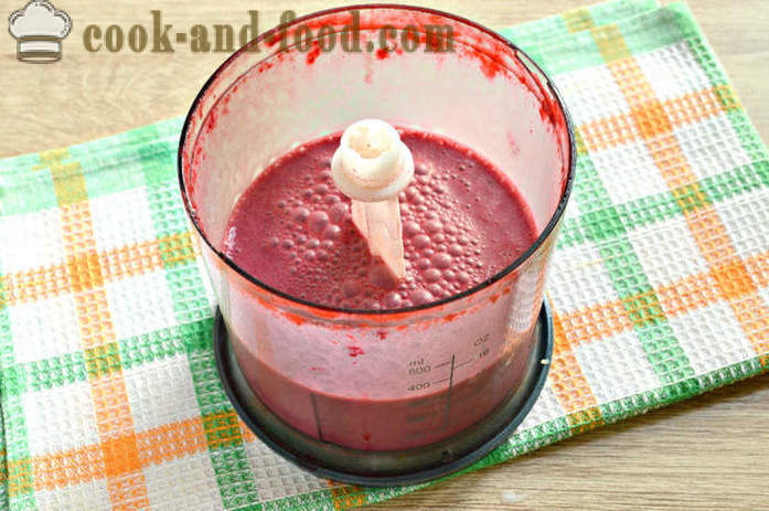 Cherry smoothie σε ένα μπλέντερ - πώς να κάνει ένα smoothie με το γάλα και τα κεράσια στο σπίτι, βήμα προς βήμα φωτογραφίες συνταγή