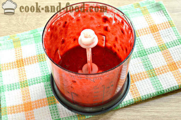 Cherry smoothie σε ένα μπλέντερ - πώς να κάνει ένα smoothie με το γάλα και τα κεράσια στο σπίτι, βήμα προς βήμα φωτογραφίες συνταγή