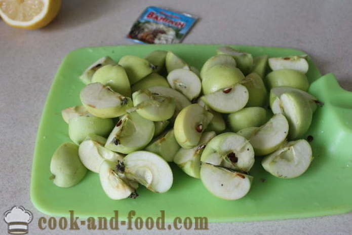 Η Apple κομπόστα με λεμόνι φρέσκα μήλα - πώς να μαγειρεύουν μήλο κομπόστα από φρέσκα μήλα, ένα βήμα προς βήμα φωτογραφίες συνταγή