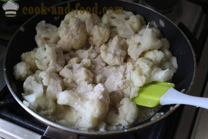 Νόστιμο κουνουπίδι με κρέμα - πώς να μαγειρεύουν ένα νόστιμο κουνουπίδι σε μια κατσαρόλα, με μια βήμα προς βήμα φωτογραφίες συνταγή