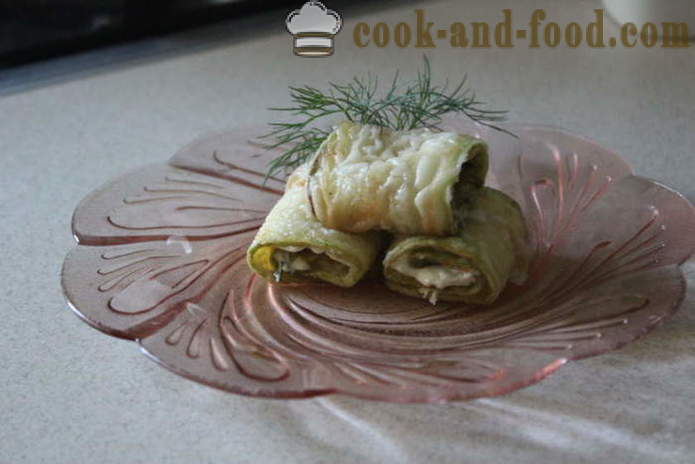Rolls του κολοκυθάκια γεμιστά με - πώς να μαγειρέψετε νόστιμα τηγανητά κολοκυθάκια στο τηγάνι, μια βήμα προς βήμα φωτογραφίες συνταγή