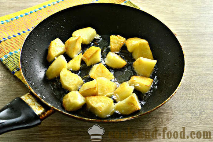 Ζεστή σαλάτα με πατάτες και μαγιονέζα - πώς να μαγειρεύουν μια ζεστή σαλάτα από πατάτες, μια βήμα προς βήμα φωτογραφίες συνταγή