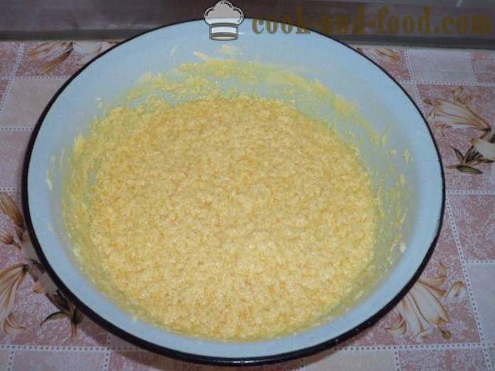 Saffron κέικ με πρωτεΐνη κερασάκι - πώς να μαγειρεύουν ένα κέικ με γλάσο, μια βήμα προς βήμα φωτογραφίες συνταγή