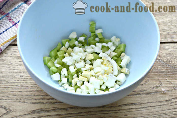 Σαλάτα με φασόλια σε κονσέρβα και κροτίδες - πώς να κάνει μια σαλάτα φασόλια με κρουτόν, μια βήμα προς βήμα φωτογραφίες συνταγή