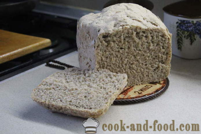 Χωριάτικο ψωμί του αρτοπαρασκευαστή από τη σίκαλη και το αλεύρι ολικής αλέσεως - πώς να κάνει το ψωμί από διάφορα είδη αλευριού στο ψωμί maker, βήμα προς βήμα φωτογραφίες συνταγή