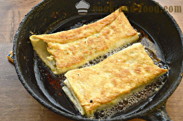 Φάκελοι πίτα με τυρί και μυρωδικά - πώς να κάνει φακέλους από πίτας με τυρί, ένα βήμα προς βήμα φωτογραφίες συνταγή