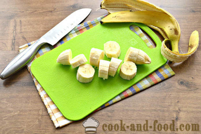 Μπανάνα smoothie με νιφάδες βρώμης - πώς να κάνει ένα smoothie μπανάνα με γάλα και πλιγούρι βρώμης στο μπλέντερ, ένα βήμα προς βήμα φωτογραφίες συνταγή