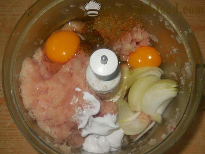 Κοτόπουλο κατσαρόλα στο φούρνο - πώς να μαγειρεύουν μια κατσαρόλα του κιμά κοτόπουλο με ρύζι, ένα βήμα προς βήμα φωτογραφίες συνταγή