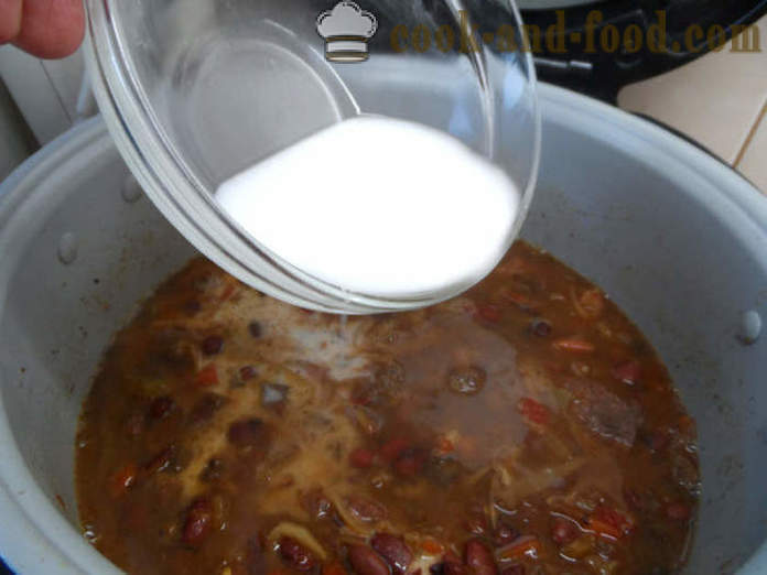Παχιά σούπα Chili con carne - πώς να μαγειρεύουν ένα κλασικό carne τσίλι con, βήμα προς βήμα φωτογραφίες συνταγή
