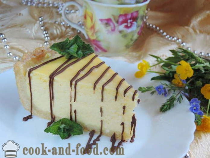 Σπιτική cheesecake με τυρί cottage σε ένα γλυκό shortcrust - πώς να κάνει ένα cheesecake στο σπίτι, βήμα προς βήμα φωτογραφίες συνταγή