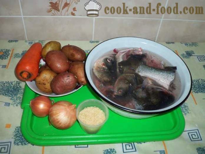 Delicious σούπα του κυπρίνου - πώς να μαγειρεύουν σούπα του κυπρίνου, με μια βήμα προς βήμα φωτογραφίες συνταγή