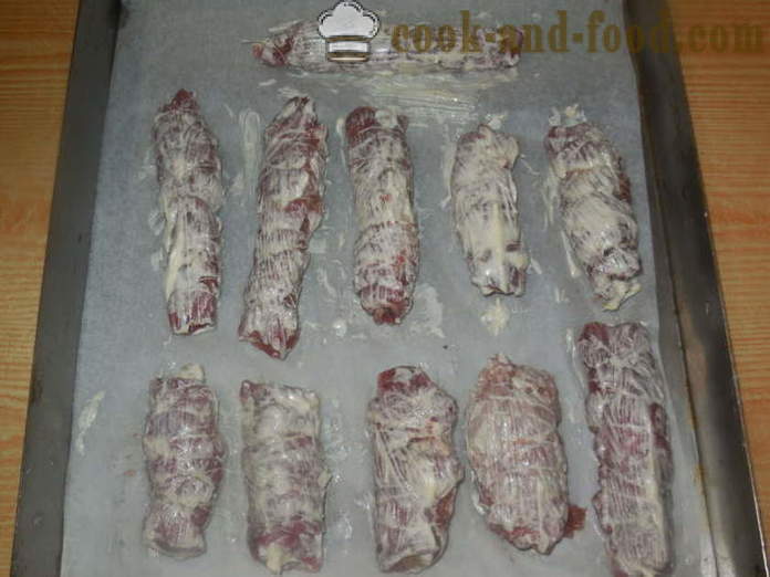 Δάχτυλα κρέας γεμιστό στο φούρνο - πώς να κάνει τα δάχτυλά χοιρινό κρέας, βήμα προς βήμα φωτογραφίες συνταγή