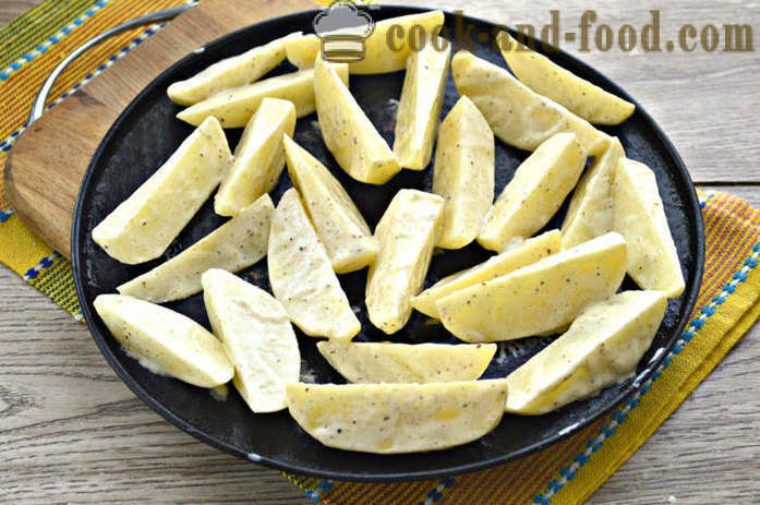 Πατάτες με μαγιονέζα στο φούρνο - όπως ψητές πατάτες στο φούρνο με μαγιονέζα, ένα βήμα προς βήμα φωτογραφίες συνταγή