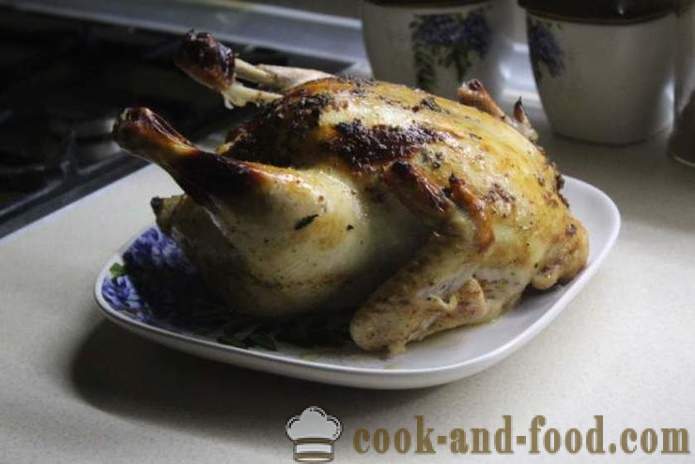 Κοτόπουλο σε όλο το φούρνο, με τα μήλα και τα πορτοκάλια - όπως νόστιμο ψητό κοτόπουλο σε όλο τον φούρνο, ένα βήμα προς βήμα φωτογραφίες συνταγή