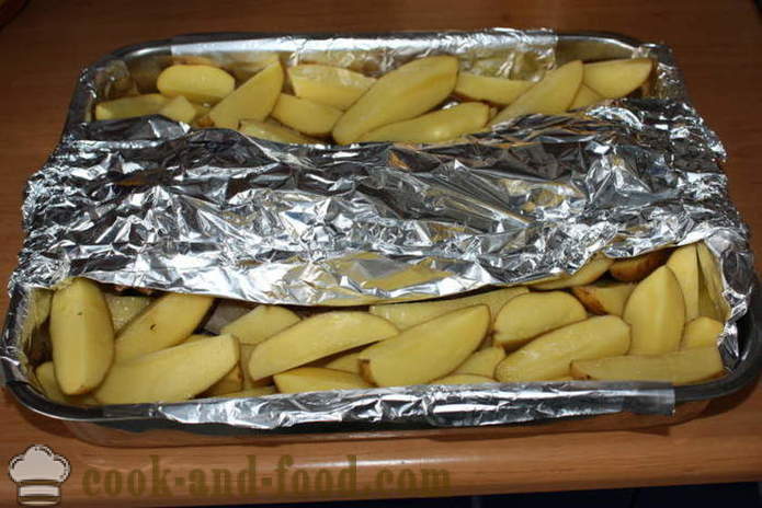 Ψητά παϊδάκια με πατάτες στο φούρνο - όπως πατάτες φούρνου με μπέικον, ένα βήμα προς βήμα φωτογραφίες συνταγή