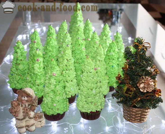 Χριστουγεννιάτικο κέικ Χριστουγεννιάτικα δέντρα - πώς να μαγειρεύουν χριστουγεννιάτικα κέικ χριστουγεννιάτικα δέντρα στο βήμα σπίτι προς βήμα φωτογραφίες συνταγή