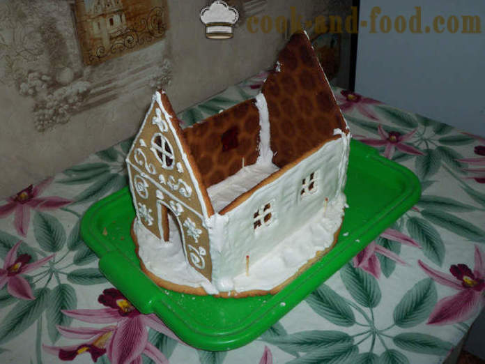 Gingerbread House - σταδιακά master class, πώς να ψήνουν ένα σπίτι μελόψωμο στο σπίτι, βήμα προς βήμα φωτογραφίες συνταγή