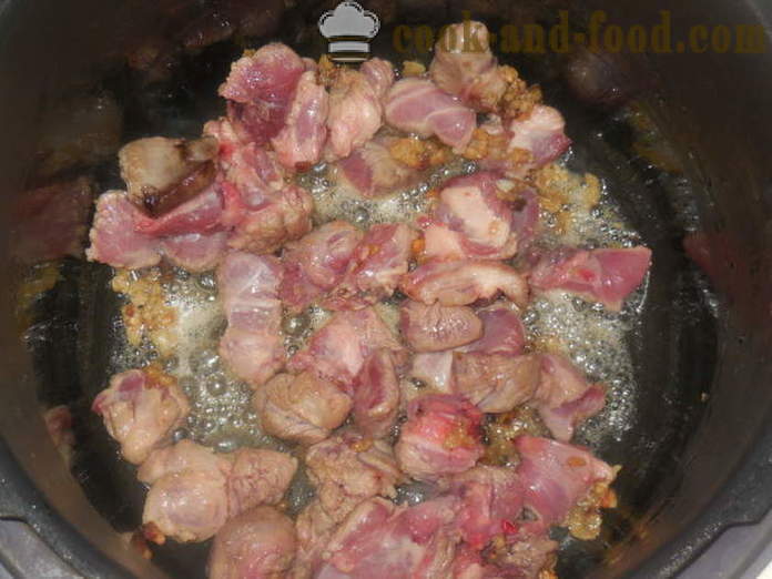 Κουσκούς με αρνάκι στο multivarka - πώς να μαγειρεύουν κουσκούς σε multivarka με βάση το κρέας, μια βήμα προς βήμα φωτογραφίες συνταγή