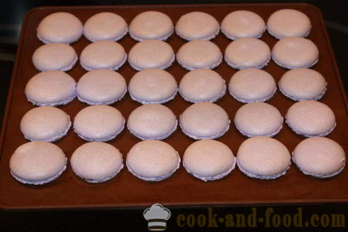Τα cookies makarons όμορφα λεβάντα - πώς makarons στο σπίτι, βήμα προς βήμα φωτογραφίες συνταγή
