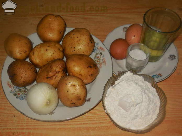 Πιο τεμπέληδες ζυμαρικά με πατάτες - πώς να κάνει τεμπέληδες ζυμαρικά με πατάτες, ένα βήμα προς βήμα φωτογραφίες συνταγή