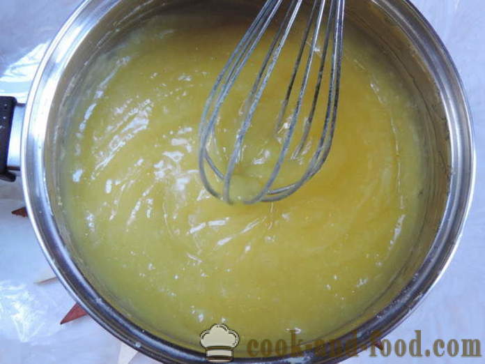 Λεμόνι κρέμα με άμυλο - πώς να μαγειρεύουν σπιτικά κρέμα με λεμόνι, με μια βήμα προς βήμα φωτογραφίες συνταγή