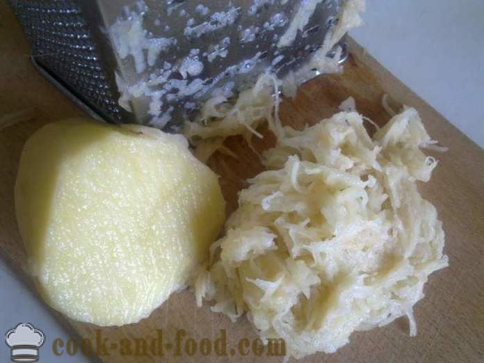 Κατσαρόλα τριμμένο πρώτες πατάτες με τυρί και σκόρδο - πώς να μαγειρεύουν ένα νόστιμο κατσαρόλα πατάτες στο φούρνο, με μια βήμα προς βήμα φωτογραφίες συνταγή