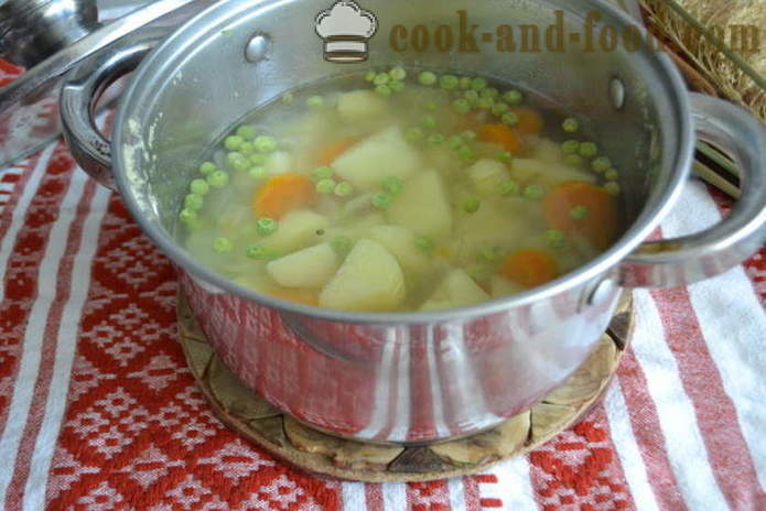 Delicious σούπα λαχανικών με καπνιστό κρέας - πώς να μαγειρεύουν σούπα λαχανικών, ένα βήμα προς βήμα φωτογραφίες συνταγή