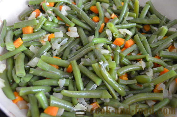 Delicious πράσινα φασόλια - πώς να μαγειρεύουν πράσινα φασόλια, ένα βήμα προς βήμα φωτογραφίες συνταγή