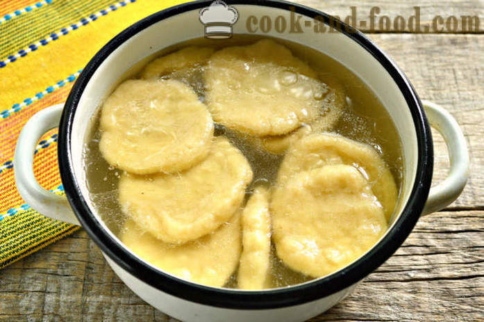 Haltama σούπα ή ζυμαρικά με αρνί και το ζωμό - ως μάγειρας νόστιμη σούπα αρνίσιο κρέας, βήμα προς βήμα φωτογραφίες συνταγή