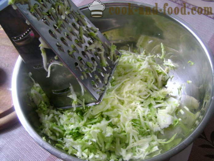 Φυτικά κοτολέτες από τους νέους λάχανο και τα κολοκυθάκια - πώς να μαγειρεύουν παϊδάκια των νέων λάχανο και τα κολοκυθάκια, με μια βήμα προς βήμα φωτογραφίες συνταγή