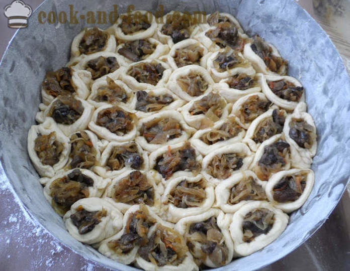 Μαγιά Honeycomb κέικ - πώς να ψήνουν ένα κέικ από ζύμη μαγιάς, ένα βήμα προς βήμα φωτογραφίες συνταγή