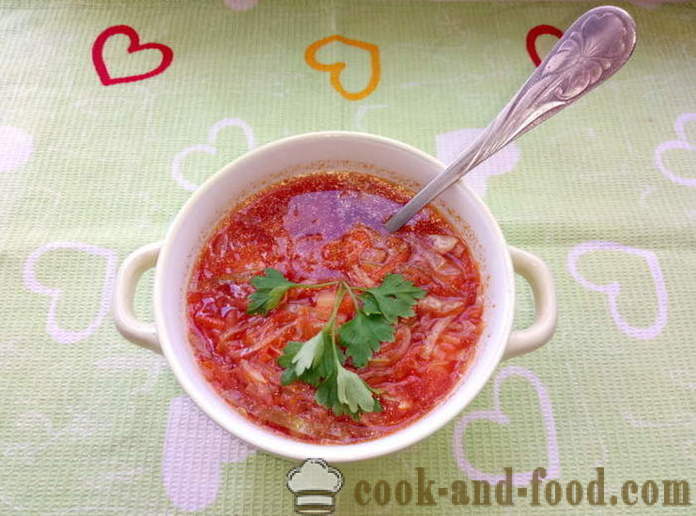 Σούπα με παντζάρια τουρσί και τις ντομάτες - πώς να μαγειρεύουν σούπα, ένα βήμα προς βήμα φωτογραφίες συνταγή