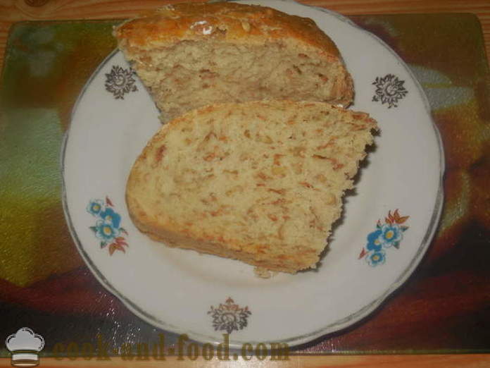 Σπιτικό ψωμί με νιφάδες βρώμης στο νερό - πώς να ψήνουν το ψωμί πλιγούρι βρώμης στο φούρνο, με μια βήμα προς βήμα φωτογραφίες συνταγή