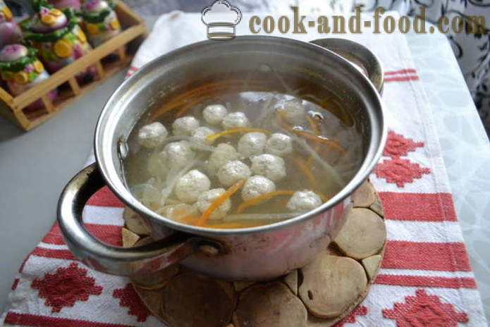 Κορέας σούπα με χυλοπίτες και κεφτέδες - πώς να μαγειρεύουν Κορέας συνταγή σούπας με φωτογραφίες poshagovіy