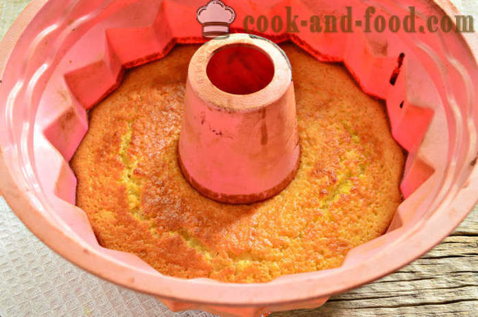 Λεμόνι πίτα σε σιμιγδάλι και το γιαούρτι σε σχήμα τούρτα - πώς να κάνει κεφίρ μάννα, ένα βήμα προς βήμα φωτογραφίες συνταγή