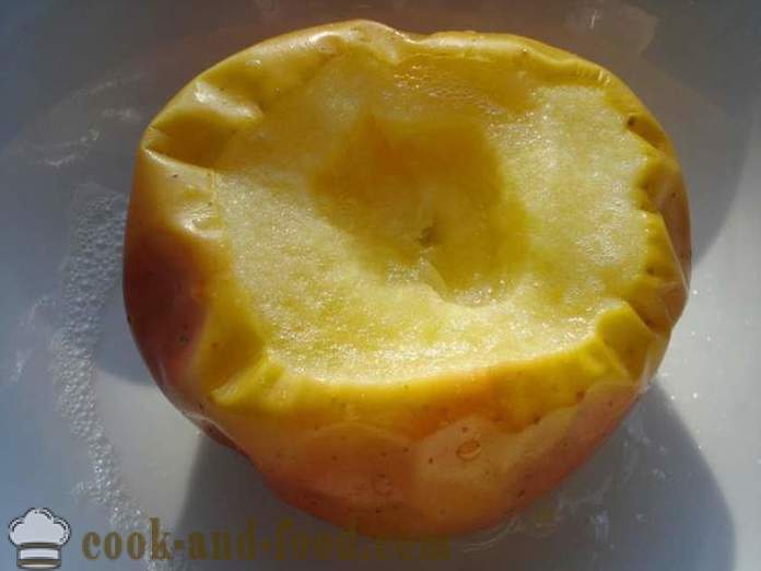 Ψητά μήλα στο φούρνο μικροκυμάτων - πώς να μαγειρεύουν τα μήλα σε ένα φούρνο μικροκυμάτων, ένα βήμα προς βήμα φωτογραφίες συνταγή