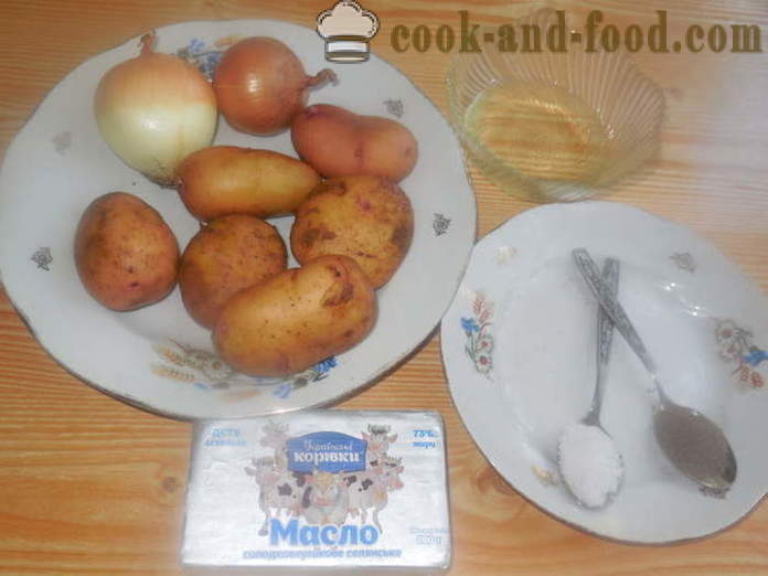 Ζυμαρικά χωρίς κρέας με πρώτες πατάτες και κρεμμύδια - πώς να μαγειρεύουν ζυμαρικά με πρώτες πατάτες, μια βήμα προς βήμα φωτογραφίες συνταγή